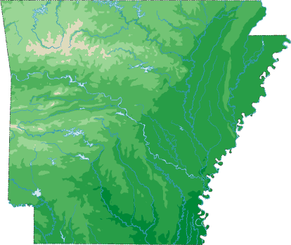 Arkansas topo map