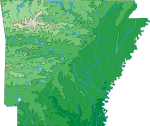 Arkansas topographical map
